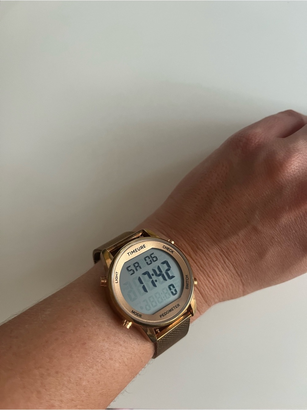 Timeur Digital Pedometer Watch - Rose Gold
